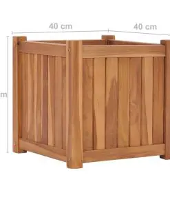 vidaXL Planter 40x40x40 cm Solid Teak Wood