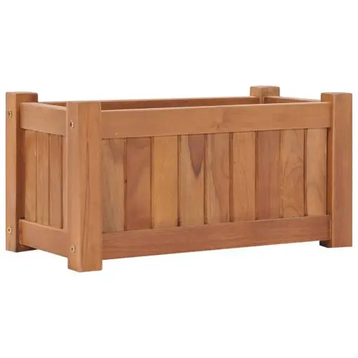 vidaXL Planter 50x25x25 cm Solid Teak Wood