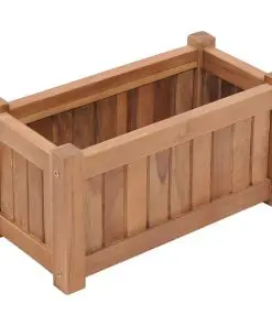 vidaXL Planter 50x25x25 cm Solid Teak Wood