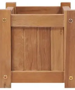 vidaXL Planter 50x25x25 cm Solid Teak Wood