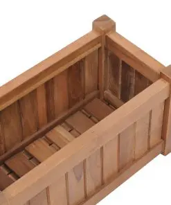 vidaXL Planter 50x25x25 cm Solid Teak Wood