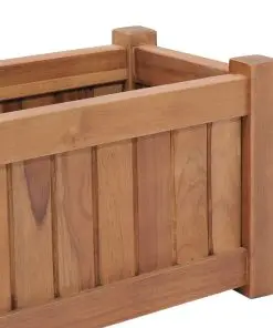 vidaXL Planter 50x25x25 cm Solid Teak Wood