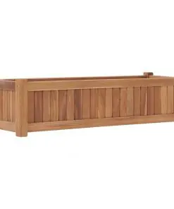 vidaXL Planter 100x30x25 cm Solid Teak Wood