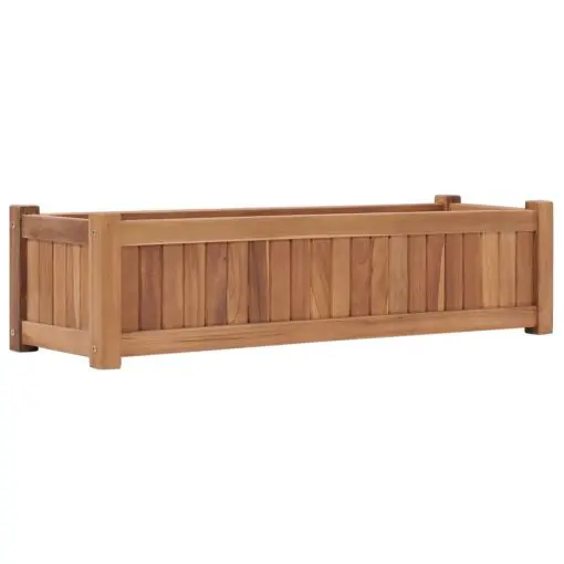 vidaXL Planter 100x30x25 cm Solid Teak Wood