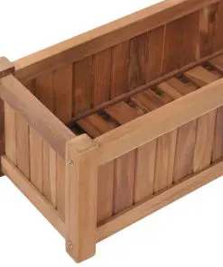 vidaXL Planter 100x30x25 cm Solid Teak Wood
