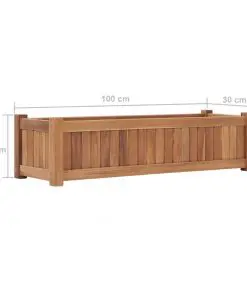 vidaXL Planter 100x30x25 cm Solid Teak Wood