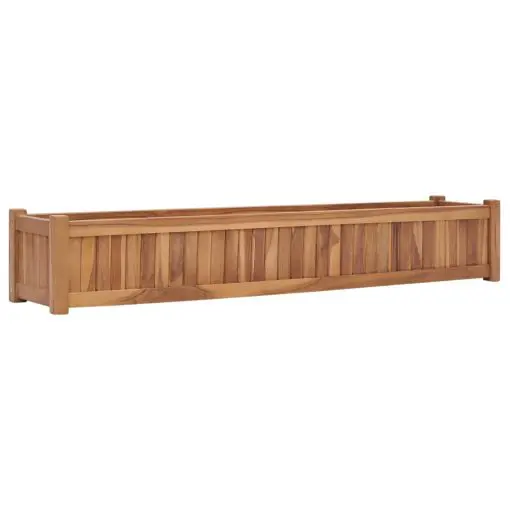 vidaXL Planter 150x30x25 cm Solid Teak Wood