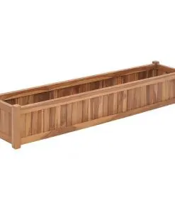 vidaXL Planter 150x30x25 cm Solid Teak Wood