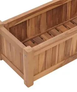 vidaXL Planter 150x30x25 cm Solid Teak Wood