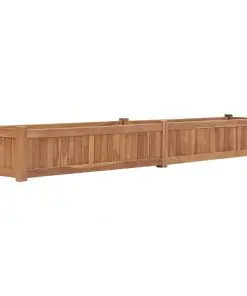 vidaXL Planter 200x30x25 cm Solid Teak Wood