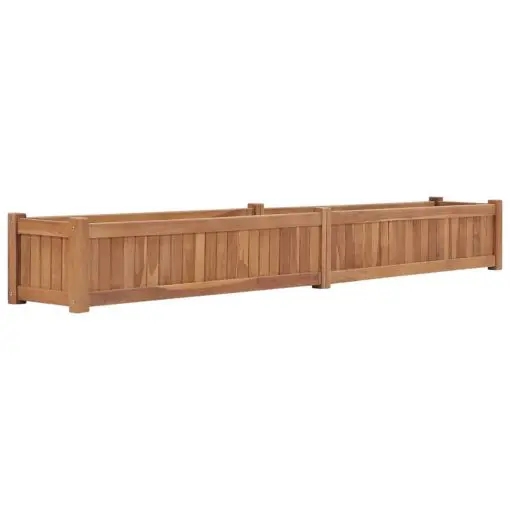 vidaXL Planter 200x30x25 cm Solid Teak Wood