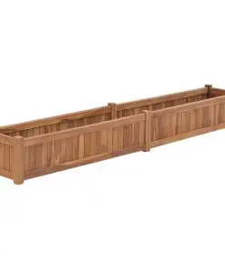 vidaXL Planter 200x30x25 cm Solid Teak Wood
