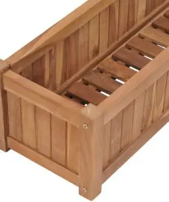 vidaXL Planter 200x30x25 cm Solid Teak Wood