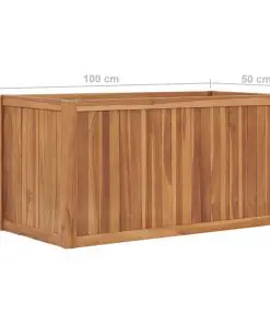vidaXL Planter 100x50x50 cm Solid Teak Wood