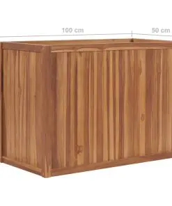 vidaXL Planter 100x50x70 cm Solid Teak Wood