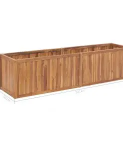 vidaXL Garden Planter 200x50x50 cm Solid Teak Wood