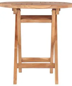 vidaXL Folding Garden Table 45 cm Solid Teak Wood