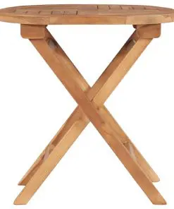 vidaXL Folding Garden Table 45 cm Solid Teak Wood