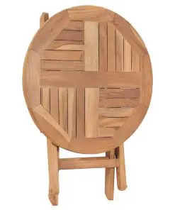 vidaXL Folding Garden Table 45 cm Solid Teak Wood