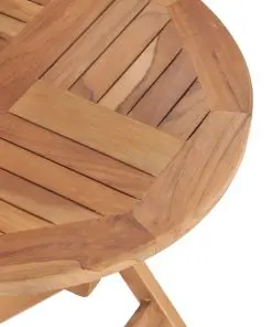 vidaXL Folding Garden Table 45 cm Solid Teak Wood