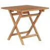 vidaXL Folding Garden Table 45x45x45 cm Solid Teak Wood
