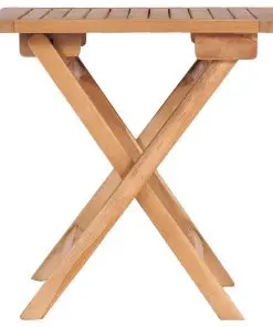 vidaXL Folding Garden Table 45x45x45 cm Solid Teak Wood
