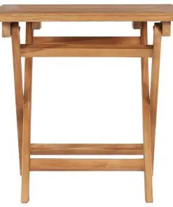 vidaXL Folding Garden Table 45x45x45 cm Solid Teak Wood