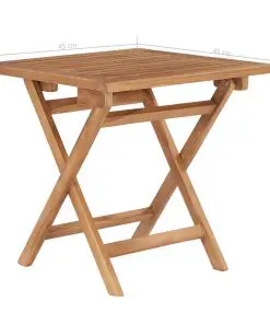 vidaXL Folding Garden Table 45x45x45 cm Solid Teak Wood