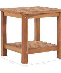 vidaXL Coffee Table 45x45x45 cm Solid Teak Wood