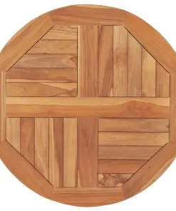 vidaXL Table Top Solid Teak Wood Round 2.5 cm 60 cm