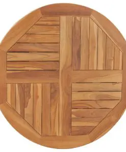 vidaXL Table Top Solid Teak Wood Round 2.5 cm 80 cm