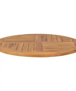 vidaXL Table Top Solid Teak Wood Round 2.5 cm 80 cm