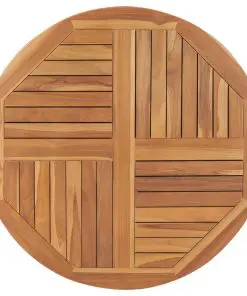 vidaXL Table Top Solid Teak Wood Round 2.5 cm 90 cm