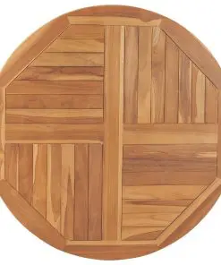 vidaXL Table Top Solid Teak Wood Round 2.5 cm 90 cm