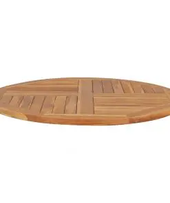 vidaXL Table Top Solid Teak Wood Round 2.5 cm 90 cm