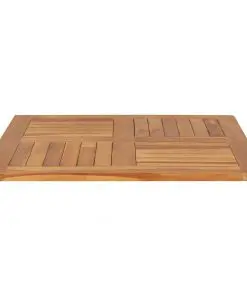 vidaXL Table Top Solid Teak Wood Square 80x80x2.5 cm