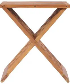 vidaXL Folding Stool 40x32x45 cm Solid Teak Wood