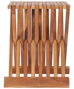 vidaXL Folding Stool 40x32x45 cm Solid Teak Wood