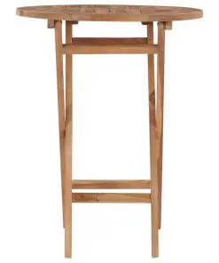 vidaXL Folding Garden Table 60 cm Solid Teak Wood