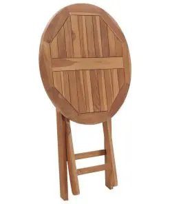 vidaXL Folding Garden Table 60 cm Solid Teak Wood