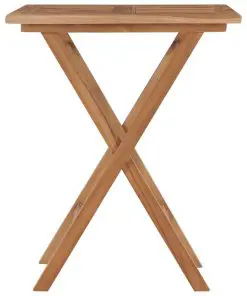 vidaXL Folding Garden Table 60x60x75 cm Solid Teak Wood
