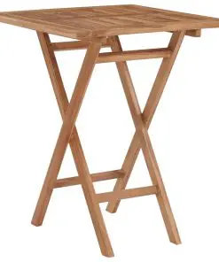 vidaXL Folding Garden Table 60x60x75 cm Solid Teak Wood
