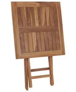 vidaXL Folding Garden Table 60x60x75 cm Solid Teak Wood
