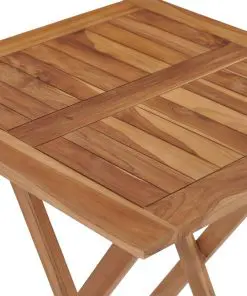 vidaXL Folding Garden Table 60x60x75 cm Solid Teak Wood