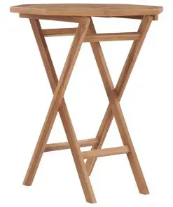 vidaXL Folding Garden Table 60x60x75 cm Solid Teak Wood
