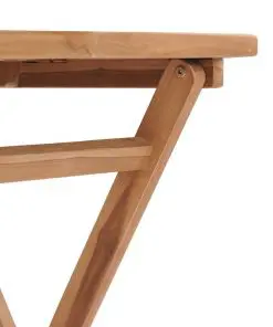 vidaXL Folding Garden Table 60x60x75 cm Solid Teak Wood