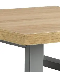 vidaXL Two Piece Bathroom Furniture Set Ceramic Oak