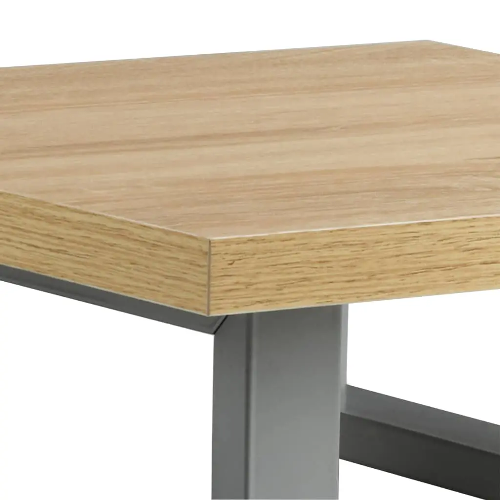 vidaXL Two Piece Bathroom Furniture Set Ceramic Oak