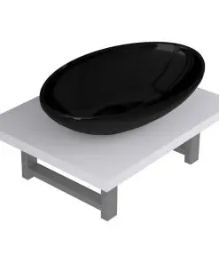 vidaXL Two Piece Bathroom Furniture Set Ceramic White