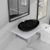vidaXL Two Piece Bathroom Furniture Set Ceramic White